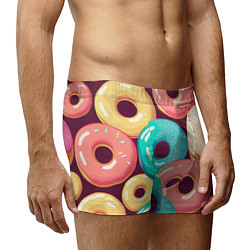 Трусы-боксеры мужские Пончики и только пончики, цвет: 3D-принт — фото 2