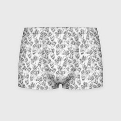 Трусы-боксеры мужские Череп штрихованный, цвет: 3D-принт