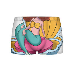 Трусы-боксеры мужские Русалочка и морская раковина, цвет: 3D-принт