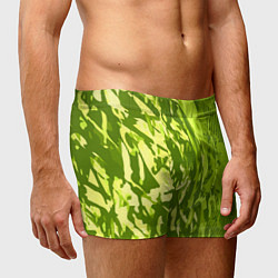 Трусы-боксеры мужские Зеленый абстрактный камуфляж, цвет: 3D-принт — фото 2