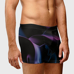 Трусы-боксеры мужские Абстрактные фиолетовые волны, цвет: 3D-принт — фото 2