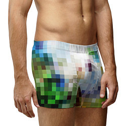 Трусы-боксеры мужские Пиксельная абстракция, цвет: 3D-принт — фото 2