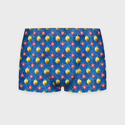 Трусы-боксеры мужские Новогодние ёлочные игрушки, цвет: 3D-принт