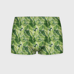 Трусы-боксеры мужские Милитари листья крупные, цвет: 3D-принт