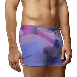 Трусы-боксеры мужские Абстрактные фиолетовые прямоугольники со скругленн, цвет: 3D-принт — фото 2