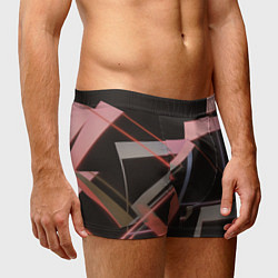 Трусы-боксеры мужские Абстрактные розовые стеклянные блоки, цвет: 3D-принт — фото 2