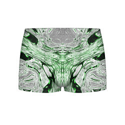 Трусы-боксеры мужские Зеленый узор, цвет: 3D-принт