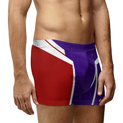 Трусы-боксеры мужские Белые, красные, синие полосы, цвет: 3D-принт — фото 2