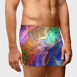 Трусы-боксеры мужские Абстрактные разноцветные молнии, цвет: 3D-принт — фото 2