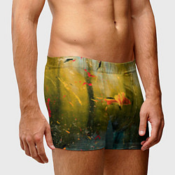 Трусы-боксеры мужские Весенне-осенний жёлтый туман и краски, цвет: 3D-принт — фото 2