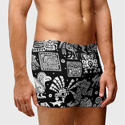 Трусы-боксеры мужские Знаки племени Майя, цвет: 3D-принт — фото 2