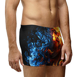 Трусы-боксеры мужские Битва огней - два пламени, цвет: 3D-принт — фото 2
