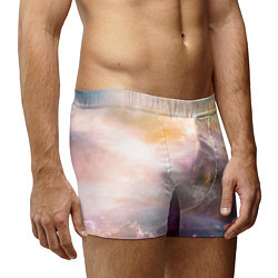 Трусы-боксеры мужские Аморфное абстрактное космическое красочное небо, цвет: 3D-принт — фото 2