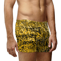 Трусы-боксеры мужские Желтый хаос, цвет: 3D-принт — фото 2