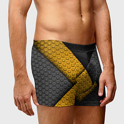 Трусы-боксеры мужские Желтая текстурная линия, цвет: 3D-принт — фото 2