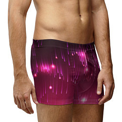 Трусы-боксеры мужские Светящиеся розовые линии, цвет: 3D-принт — фото 2