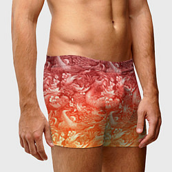 Трусы-боксеры мужские Огненная татуировка с элементами дракона, цвет: 3D-принт — фото 2