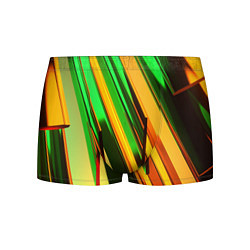 Трусы-боксеры мужские Зелёные и оранжевые пластины, цвет: 3D-принт