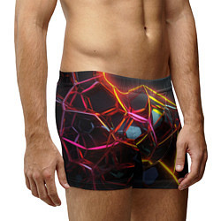 Трусы-боксеры мужские Неоновые трубки абстракция, цвет: 3D-принт — фото 2