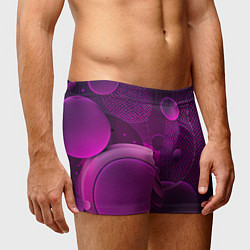 Трусы-боксеры мужские Фиолетовые шары, цвет: 3D-принт — фото 2