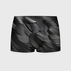 Трусы-боксеры мужские Черные перья ворона, цвет: 3D-принт