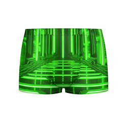 Трусы-боксеры мужские Зеленые световые объекты, цвет: 3D-принт