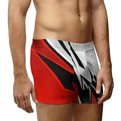 Трусы-боксеры мужские Бело-красная униформа для зала, цвет: 3D-принт — фото 2