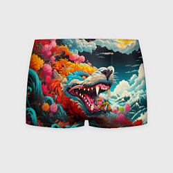 Трусы-боксеры мужские Художественный дракон от нейросети, цвет: 3D-принт