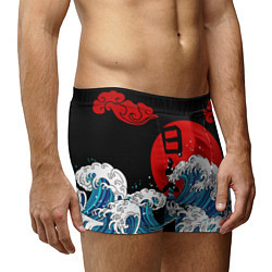 Трусы-боксеры мужские Japan sea, цвет: 3D-принт — фото 2