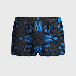 Трусы-боксеры мужские Синий абстрактный узор на плитах, цвет: 3D-принт