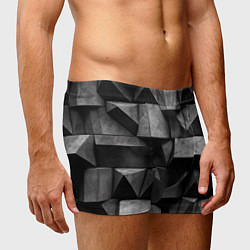 Трусы-боксеры мужские Обман зрения и каменные плиты, цвет: 3D-принт — фото 2
