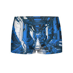 Трусы-боксеры мужские Синяя комната киберпанк, цвет: 3D-принт