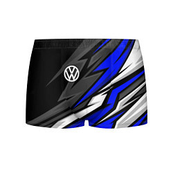 Трусы-боксеры мужские Volkswagen - Синяя абстракция, цвет: 3D-принт