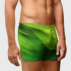 Трусы-боксеры мужские Зеленая абстракция, цвет: 3D-принт — фото 2