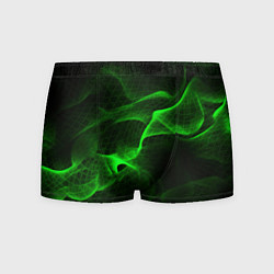 Трусы-боксеры мужские Зеленый абстрактный дым, цвет: 3D-принт
