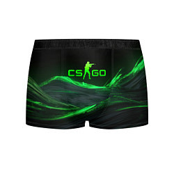 Трусы-боксеры мужские CSGO neon green logo, цвет: 3D-принт
