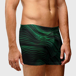 Трусы-боксеры мужские Dark green texture, цвет: 3D-принт — фото 2