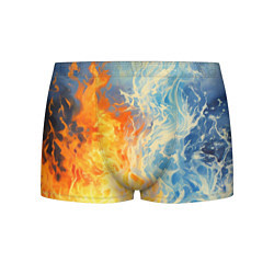 Трусы-боксеры мужские Вода и пламя абстракция, цвет: 3D-принт