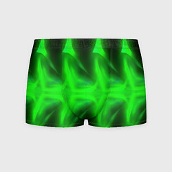 Трусы-боксеры мужские Black green abstract, цвет: 3D-принт