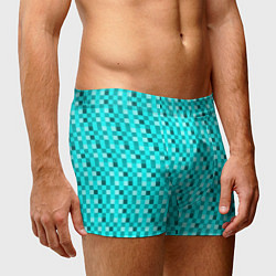 Трусы-боксеры мужские Пиксели цвета алмаза, цвет: 3D-принт — фото 2