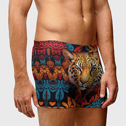 Трусы-боксеры мужские Леопард с африканскими узорами, цвет: 3D-принт — фото 2