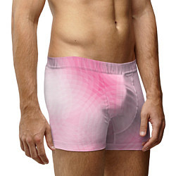 Трусы-боксеры мужские Абстракция с розовыми кругами, цвет: 3D-принт — фото 2