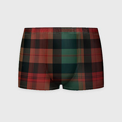 Трусы-боксеры мужские Зелёно-красная шотландская клетка, цвет: 3D-принт