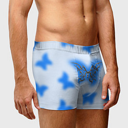 Трусы-боксеры мужские Y2K blue butterfly, цвет: 3D-принт — фото 2