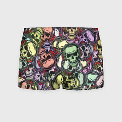 Трусы-боксеры мужские Череп в наушниках паттерн, цвет: 3D-принт