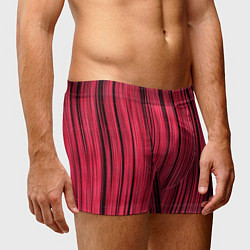 Трусы-боксеры мужские Абстрактные полосы розовые, цвет: 3D-принт — фото 2