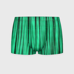 Трусы-боксеры мужские Абстракция полосы зелёные, цвет: 3D-принт