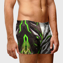 Трусы-боксеры мужские Броня адская и райская зелёная, цвет: 3D-принт — фото 2