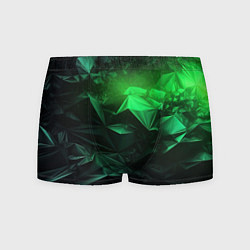 Трусы-боксеры мужские Глубина зеленого абстракции, цвет: 3D-принт