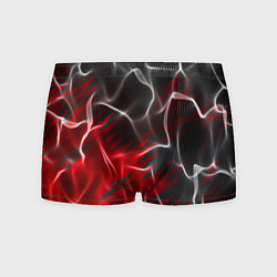 Трусы-боксеры мужские Дым и красные текстуры, цвет: 3D-принт